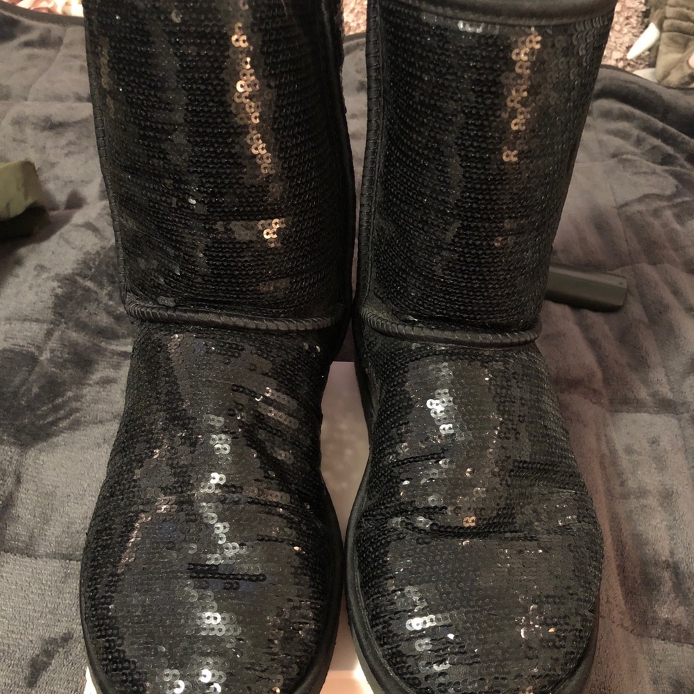 UGG black sequin boots